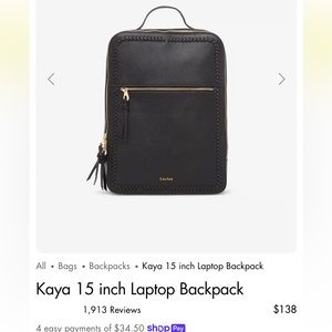 Calpak Kaya Laptop Backpack 15”